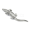 Alloy Rhinestones Alligator Brooches JEWB-S022-07C-3