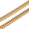 304 Stainless Steel Diamond Cut Cuban Link Chain Necklaces NJEW-JN03367-03-2