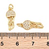 Brass Micro Pave Clear Cubic Zirconia Pendants KK-Q085-03C-G01-3