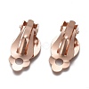 304 Stainless Steel Clip-on Earring Setting STAS-P249-22RG-2