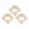Alloy Rhinestone Links connectors X-ALRI-Q235-009G-1