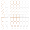96Pcs 16 Style Brass Linking Rings KK-FH0006-98-1