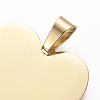 Ion Plating(IP) 304 Stainless Steel Stamping Blank Tag Pendants STAS-F213-02G-3