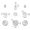 40Pcs 4 Sizes Iron Wire Pendants IFIN-CJ0001-40S-2