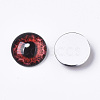 Flat Back Glass Cabochons GGLA-R023-8mm-01-3