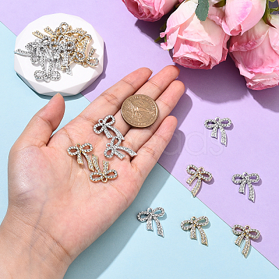 20Pcs 2 Colors Alloy Rhinestone Pendants FIND-YW0008-19-1