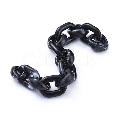Transparent Acrylic Handmade Cable Chain AJEW-JB00546-06-1