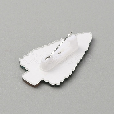 Christmas Acrylic Brooch Pin JEWB-WH0030-12D-1