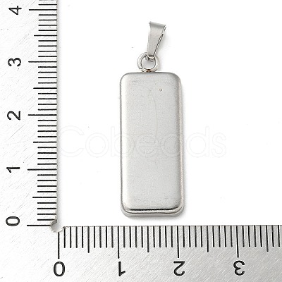304 Stainless Steel Pendant Cabochon Settings STAS-Z118-02P-1