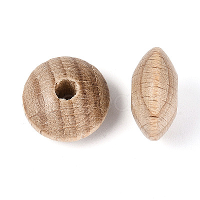 Beech Wood Beads WOOD-T033-11A-1