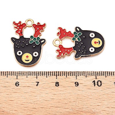 Christmas Theme Alloy Enamel Pendants ENAM-T020-10D-1