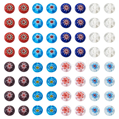 Handmade Millefiori Glass Beads LK-CD0001-002-1