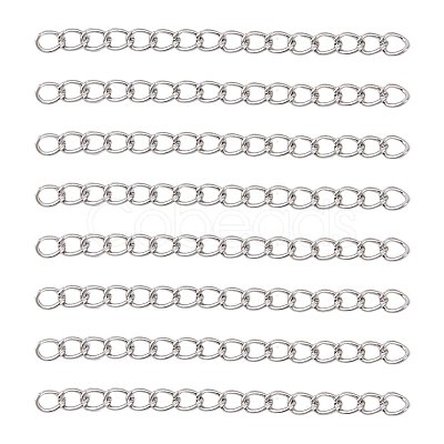 150Pcs 304 Stainless Steel Curb Chains Extender STAS-DC0013-10-1