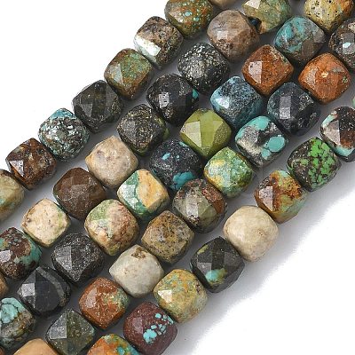 Natural Turquoise Beads Strands G-L651-D02-6x6mm-1