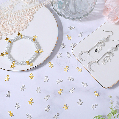 200Pcs 2 Colors Alloy Charms FIND-SC0023-74-1