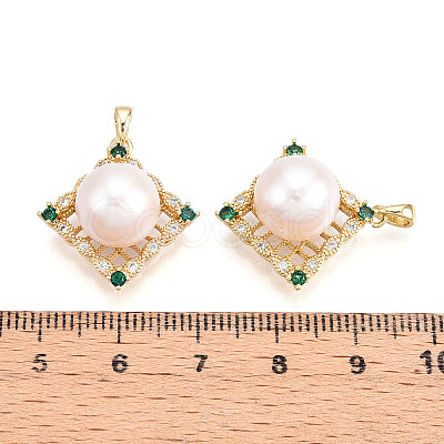 Natural Cultured Freshwater Pearl Pendants PEAR-N020-07O-1