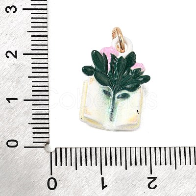 Spray Painted Alloy Pendants AL-CBAB1F7-01G-1