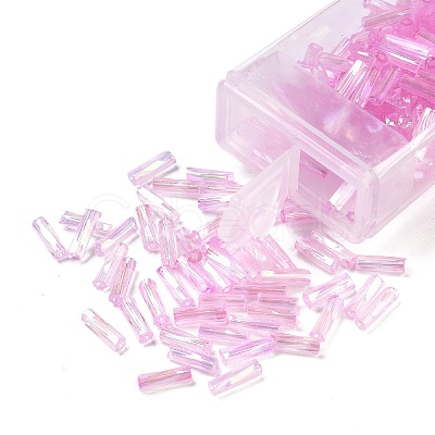 10G Ceylon Glass Twist Bugle Beads X-SEED-L012-01D-1