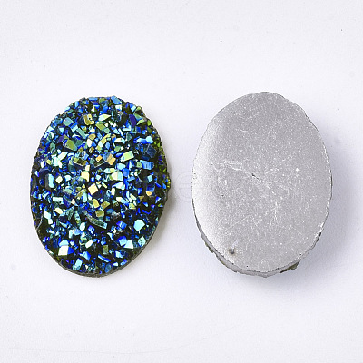 Electroplate Druzy Resin Cabochons CRES-T012-08H-1