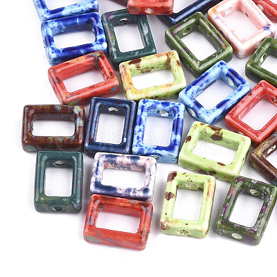 Handmade Porcelain Bead Frames PORC-S499-05-1