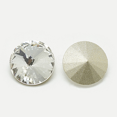 Pointed Back Glass Rhinestone Cabochons RGLA-T086-18mm-01-1