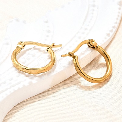Ion Plating(IP) 304 Stainless Steel Hoop Earrings EJEW-D195-G-1