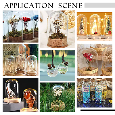 10Pcs 5 Style Iridescent Glass Dome Cover AJEW-PH0004-88-1