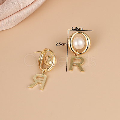 Imitation Pearl Stud Earrings FN6270-1