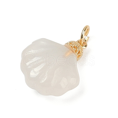 Natural White Agate Pendants KK-Z094-04G-02-1