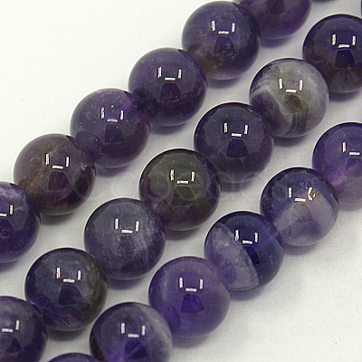 Natural Chevron Amethyst Beads Strands G-S031-1