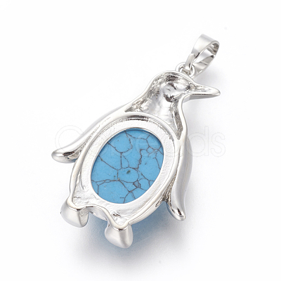 Synthetic Turquoise Pendants G-L512-A13-1