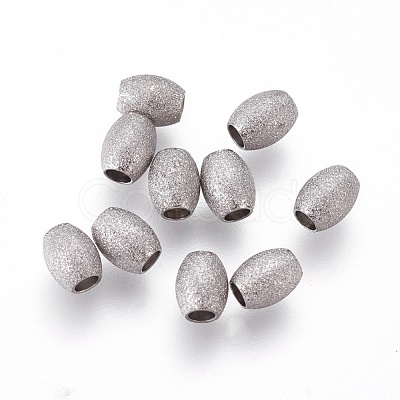 Tarnish Resistant 304 Stainless Steel Textured Beads STAS-E455-06P-4x5-1