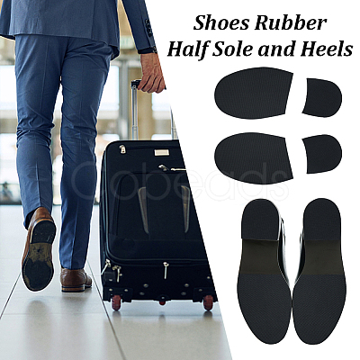 2 Pair 2 Styles Skid Rubber Shoes Bottom FIND-GA0003-82-1