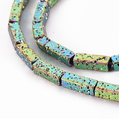 Electroplated Natural Lava Rock Beads Strands G-T114-70B-1