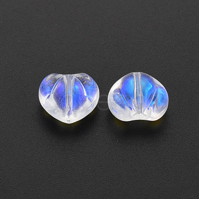 Electroplate Transparent Glass Beads GLAA-T022-24-B01-1