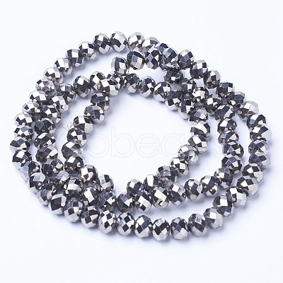 Electroplate Transparent Glass Beads Strands EGLA-A034-T2mm-UA03-1