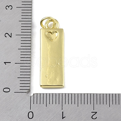 Brass Micro Pave Clear Cubic Zirconia Pendants KK-P266-06G-D-1