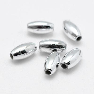 Plating Eco-Friendly Plastic Beads KY-K002-03-6X3mm-S-1