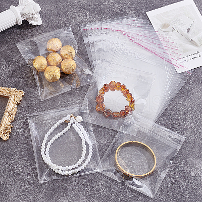 Transparent OPP Cellophane Self Adhesive Packing Bags ABAG-WH0046-94-1
