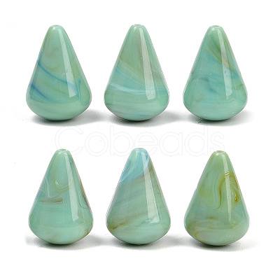 Two Tone Opaque Acrylic Imitation Gemstone Beads OACR-T033-11B-1