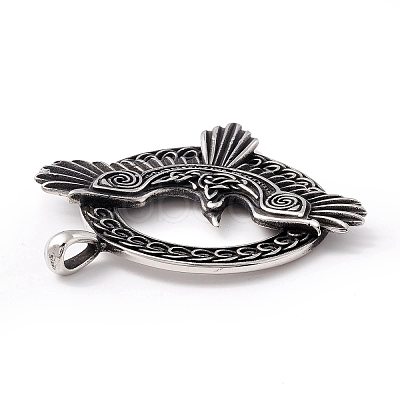 Tibetan Style 304 Stainless Steel Pendants STAS-P305-50AS-1