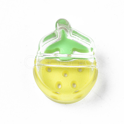 Transparent Acrylic Enamel Beads OACR-N130-024-02-1