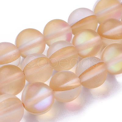 Synthetic Moonstone Beads Strands G-F142-8mm-13-1