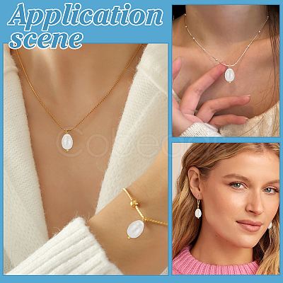 20Pcs Natural Cultured Freshwater Pearl Rice Pendants PEAR-ME0001-05-1