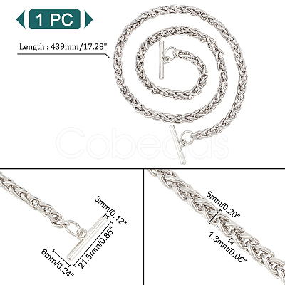 Alloy Wheat Chain Bag Handle FIND-WH0125-60-1