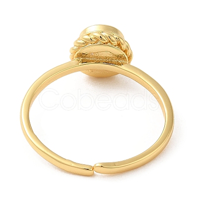 Rack Plating Brass Open Cuff Ring Findings RJEW-Z014-01G-1