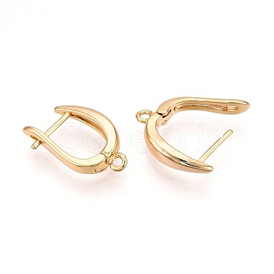 Brass Hoop Earring Finding KK-N261-39G-1