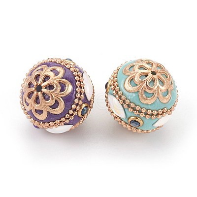 Handmade Indonesia Beads IPDL-E012-09-1