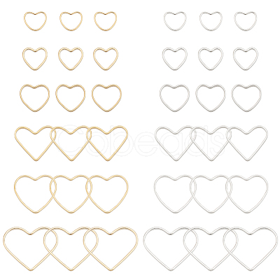 72Pcs 12 Style Brass Linking Rings KK-FH0005-73-1