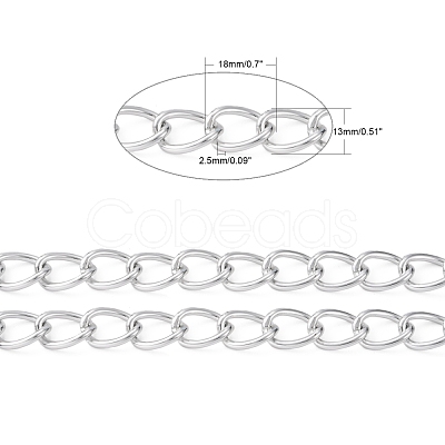 Aluminium Twisted Chains Curb Chains X-CHA006-1